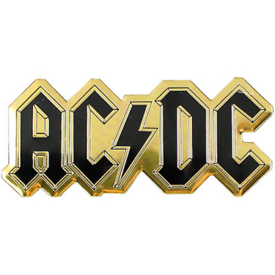 AC-DC Metal Sticker Adesivo in metallo Logo medium OFFICIAL MERCHANDISE ...