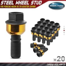 20x Front & Rear M14-1.50 Wheel Stud for Porsche Macan 911 718 Boxster Cayman