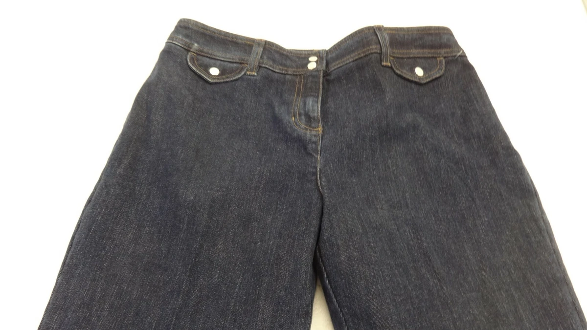 JONES NEW YORK WOMEN S DARK WASH STRAIGHT LEG JEANS SIZE 6P SUPER CUTE
