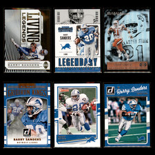 Barry Sanders Lot 6 Football Cards 2020 Illusions Living Legends Detroit Lions