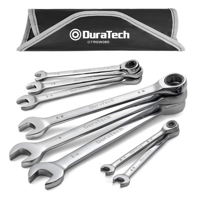 Ratcheting Wrench Set, Combination Wrench Set, SAE, 8-piece, 5/16'' to 3/4'', C...