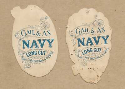 gail's tobacco 2 Gail & Ax Navy Long Cut For Smoking & Chewing Tobacco Die Cut Trade Cards gail's tobacco 2 Gail & Ax Navy Long Cut For Smoking & Chewing Tobacco Die Cut Trade Cards