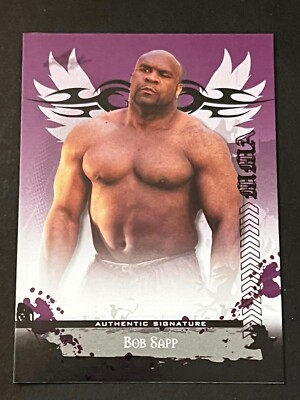 2010 Leaf PURPLE PROOF MISSING AUTOGRAPH & #/25 Bob Sapp