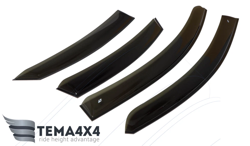 Viseras de ventana con cinta deflector protector solar lluvia para Volvo S40 2004-2012 Foto 3 de 4