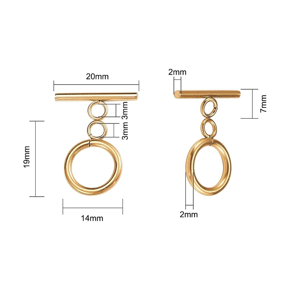20 Sets Necklace Toggle Clasps Closure  Buckle for Jewelry Making DIY Craft - Image 3 of 4