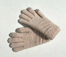 Women Girl Winter Warm Snow Glove Knit Tech Touch Cozy lining Thick Soft, Pink