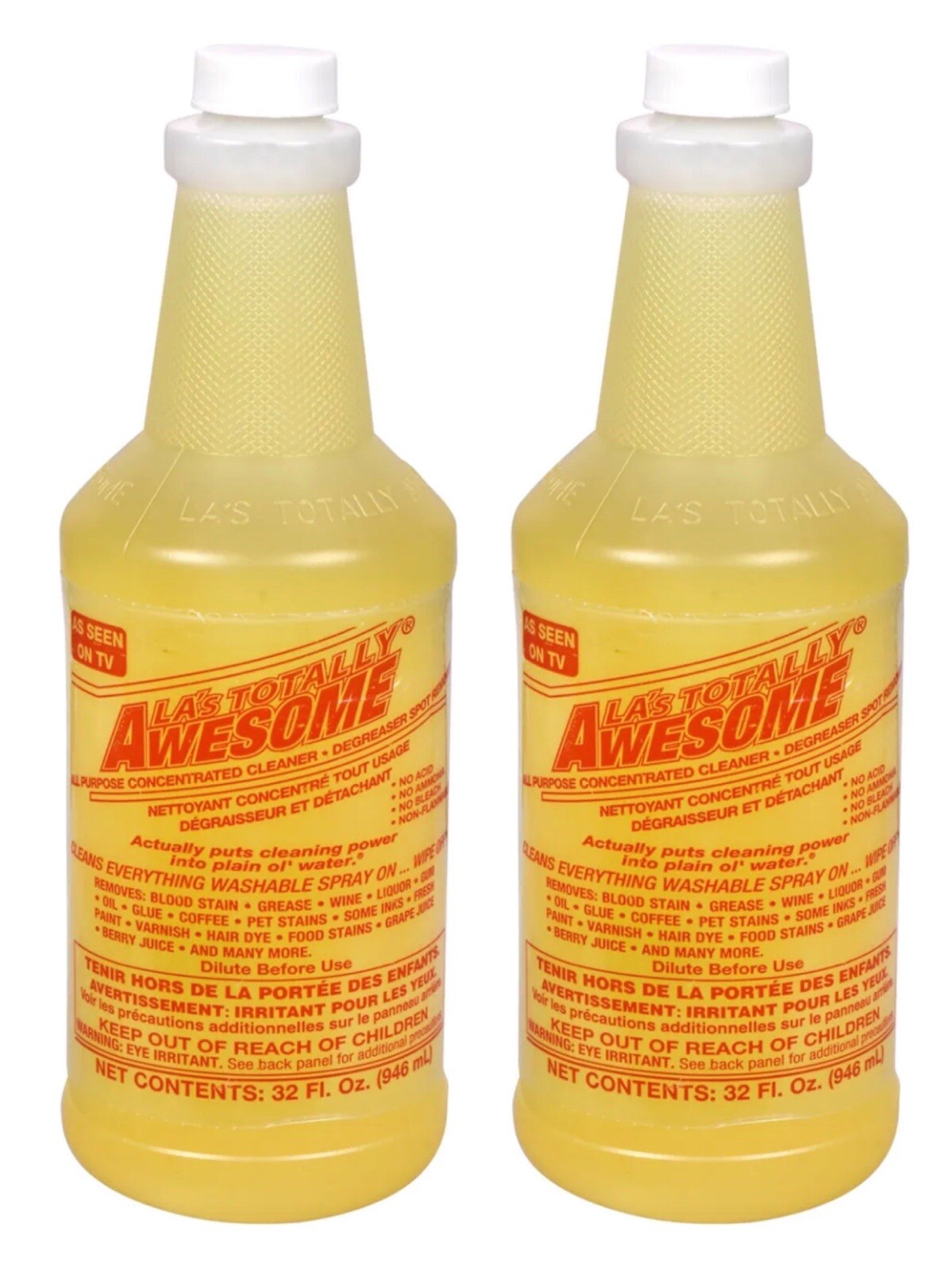 LA'S TOTALLY AWESOME ALL PURPOSE CLEANER 32oz 2 PK FAST FREE SHIPPING