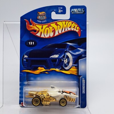 Hot Wheels White &amp; Gold Sharkruiser #131 2003 Collectable Car On Card Vehicle 