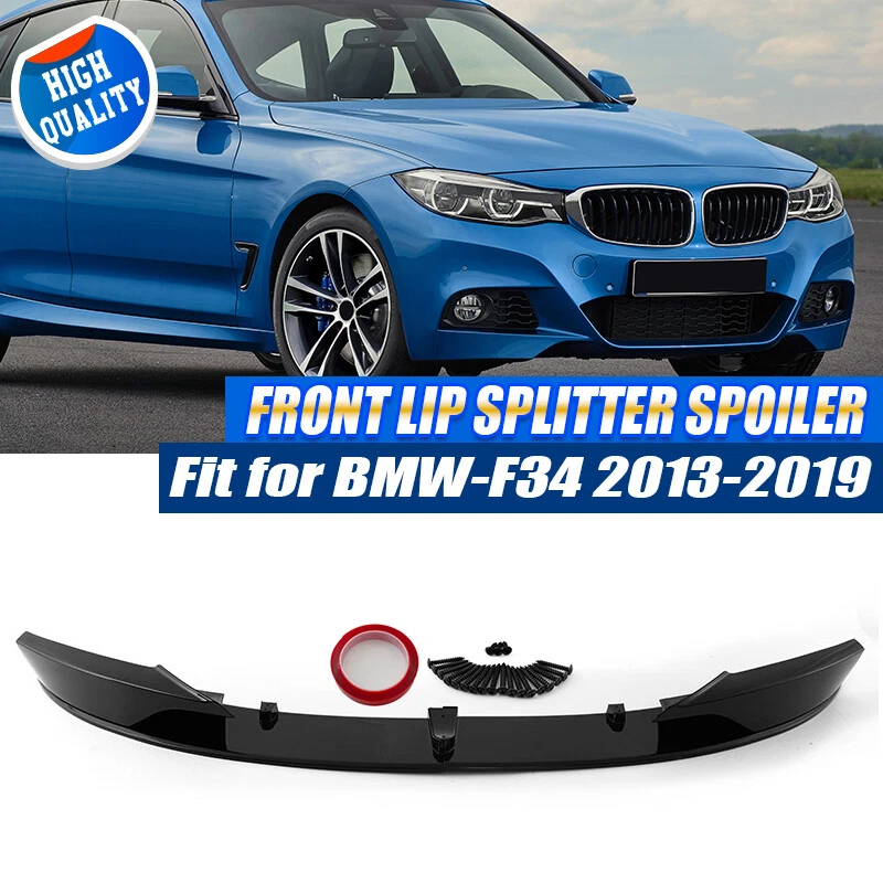 Divisor de parachoques delantero negro brillante para BMW F34 330i 335i GT xDrive 2014-2019 Foto 2 de 4