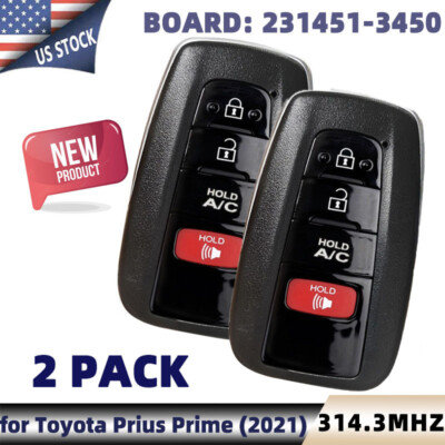 Prime Key Fob 2 HYQ14FLA 231451-3450 Smart Key Fob for Toyota Prius Prime 2019 2020 ...