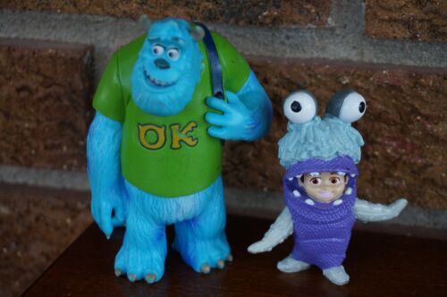 FIGURE Lot Set Disney MONSTERS University Inc OK SULLEY Backpack BOO in Costume