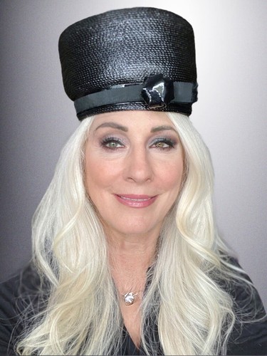 Jet Black Straw Pillbox Hat 