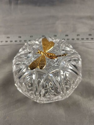 Libelle Schmuckstück Kristallklar Gold Libelle Vintage