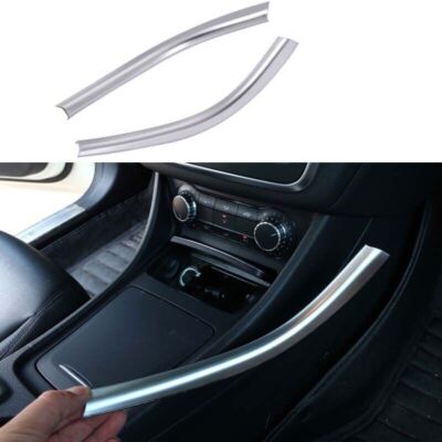 Both Side Trim ABS Console Gear Shift Fit For Benz GLA CLA 2013-2019 2PCS Silver
