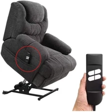 4-Button Hand Control Remote Lift Chair Recliner Okin LIMOSS 180° 5pin connector