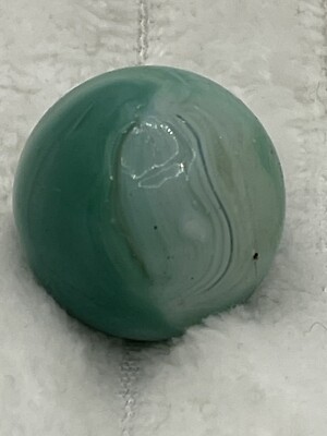 Opaque White/green Glass Marble 23.5mm