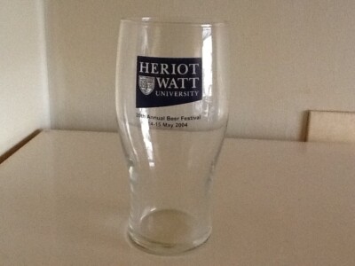 HERIOT WATT UNIVERSITY- EDINBURGH 20TH ANNUAL BEER FESTIVAL 2004 PINT GLASS-F P