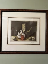 Etching Miguel Herrera, Still Life with Paintbrush, and Aquatint, AP 4 / 75