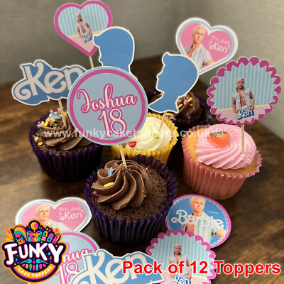 Ken Cupcake Topper personalisiert mit Namen und Alter