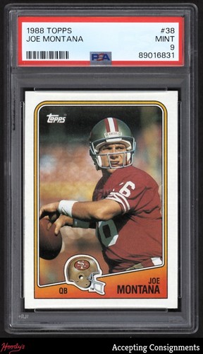 1988 Topps #38 Joe Montana 49ERS PSA 9 MINT