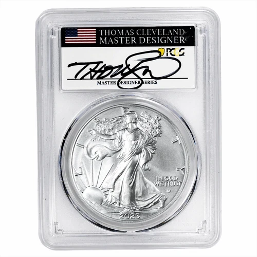 2023W Burnished American Silver Eagle $1 FDOI PCGS SP 70
