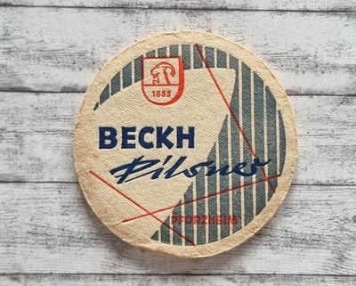 Beckh Pilsner Pforzheim Brauerei Gastro Werbung Bierdeckel Vintage Reklame Deko