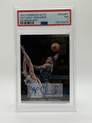 Panini 2023-24 Donruss Elite Anthony Edwards Genregraphs Auto #GG-ANT PSA 7