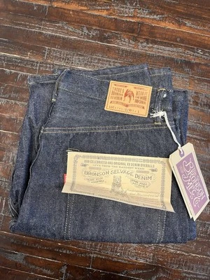 Bronson MFG - Postwar 1947 Levi’s 501 Repro Raw Selvedge Jeans - 34 New w/ Tags - Picture 1 of 15
