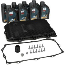 Getriebe�lwanne + Dichtung + Filter + 8L FUCHS Getriebe�l f�r BMW 8HP45-75