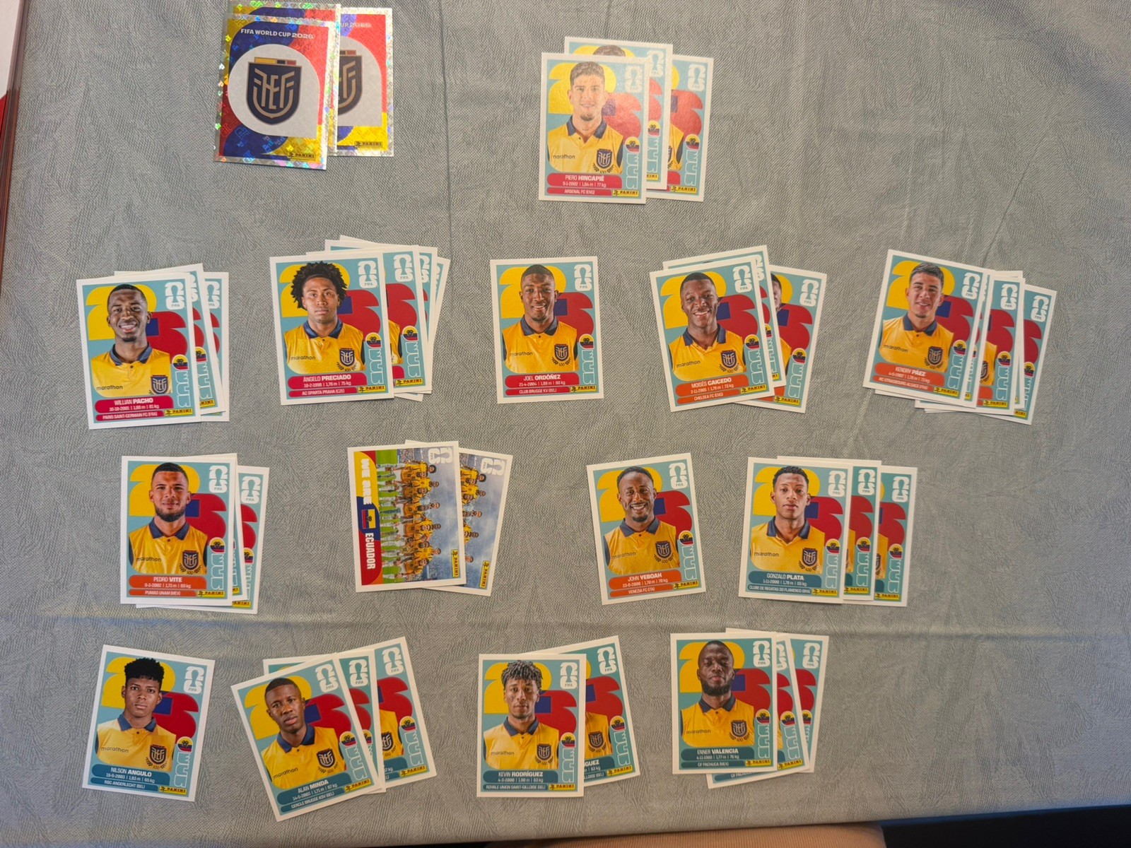 2026 Panini FIFA World Cup Stickers ECU 1-20 ECUADOR* You Pick*