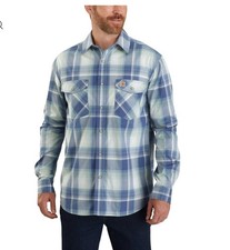 CARHARTT Men's Rugged Flex Relaxed Fit Lightweight Long-Sleeve Shirt NEW M Blue