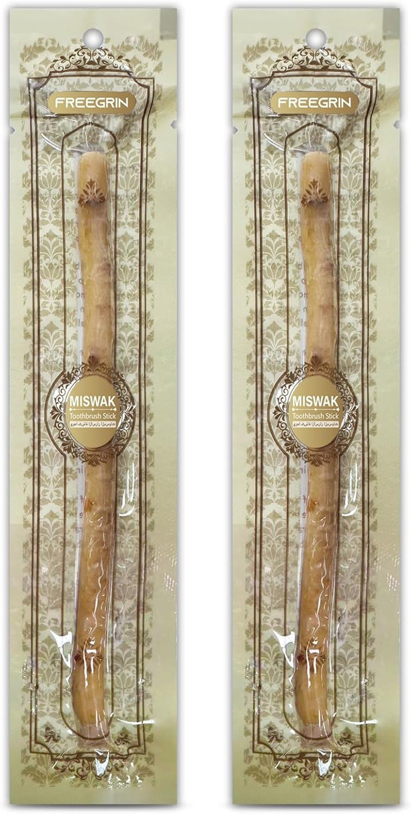 Natural Miswak Toothbrush Sticks - Pack of 2 for Healthy Teeth and Fresh Breath