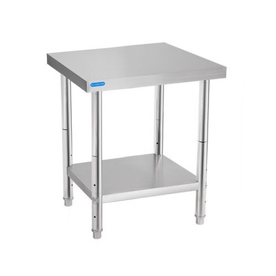 Stainless Steel Table for Prep & Work with Undershelf 18 x 24 Inches NSF Metal