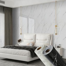 Thick Marble Wallpaper Kitchen Bathroom Waterproof Self-adhesive Wall Sticker 3M