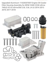 Upgraded Aluminum 11428507697 Engine Oil Cooler Filter Housing Assembly for B...
