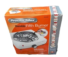 Proctor Silex Fifth Burner Hot Plate Temperature Control Model # 34101