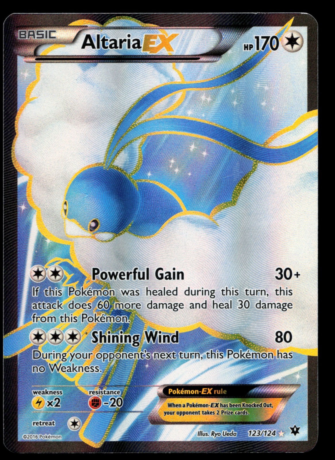 Altaria EX (Full Art) 123/124 Fates Collide Holo Rare Pokemon Card