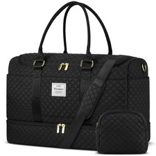 Travel Duffle Bag, Weekender Bags for Women with Shoe Compartment, Overnight ...