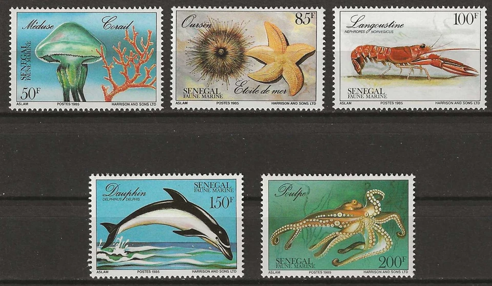 Senegal - Meerestiere Satz postfrisch 1987 Mi. 900-904 - Bild 1 von 1