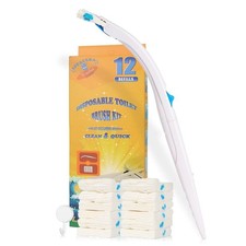 Disposable Toilet Bowl Brush Holder System, Fresh Refills for Bathroom Scrubb...