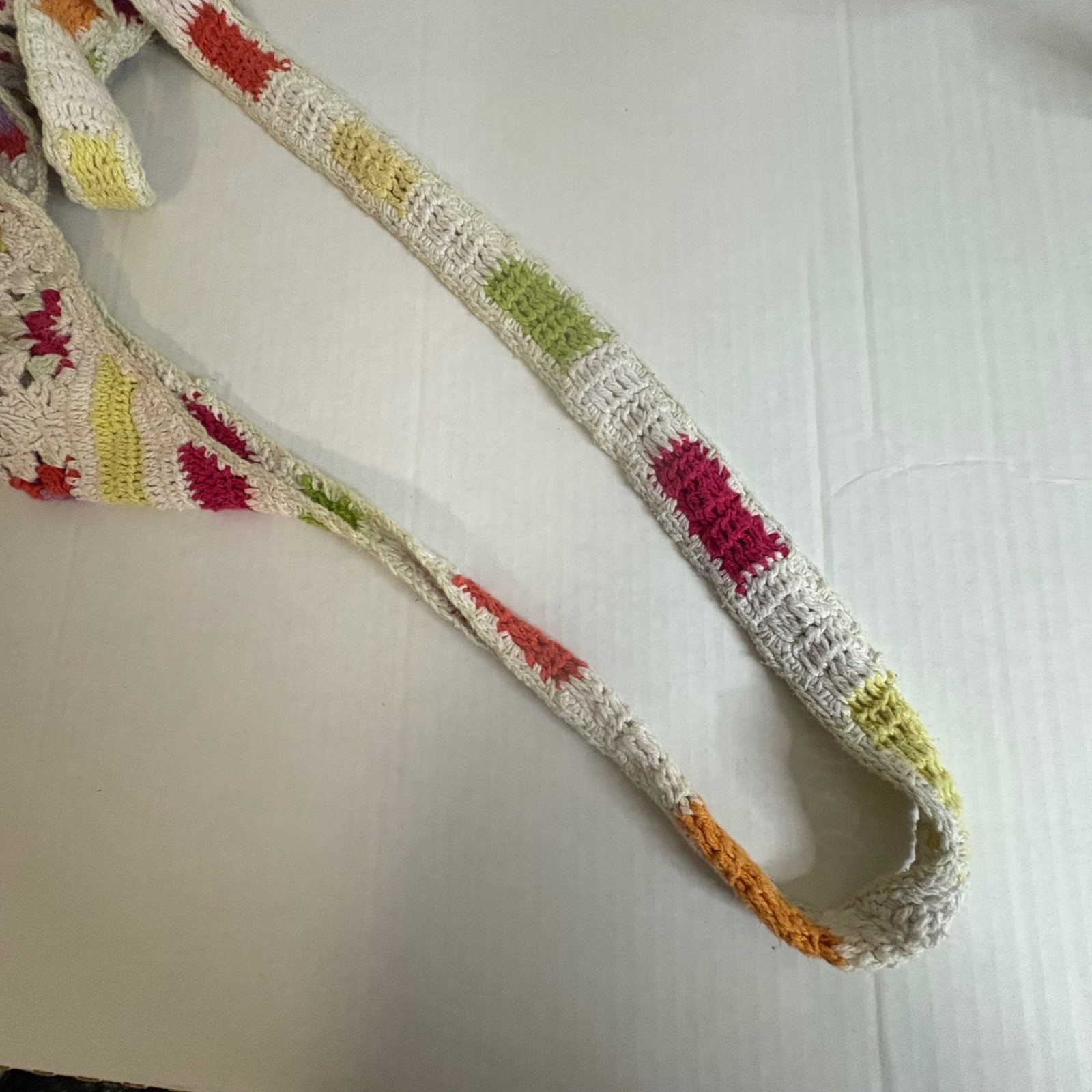 Crochet Granny Square Tote Bag Shoulder Bag Colorful Handmade Hippie Boho thumbnail 5