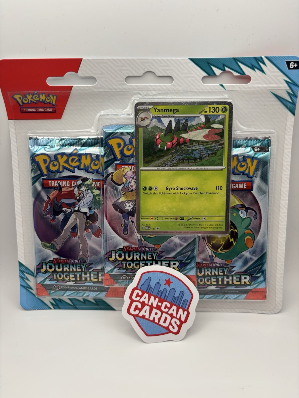 Pokemon Cards - S&V Journey Together -YANMEGA BLISTER PACK (3 Boosters & 1 Foil)