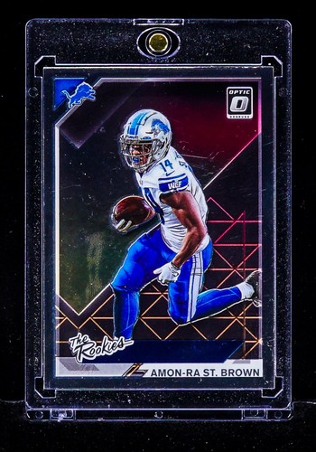 Amon-Ra St. Brown RARE THE ROOKIES SILVER REFRACTOR CARD Detroit Lions RC