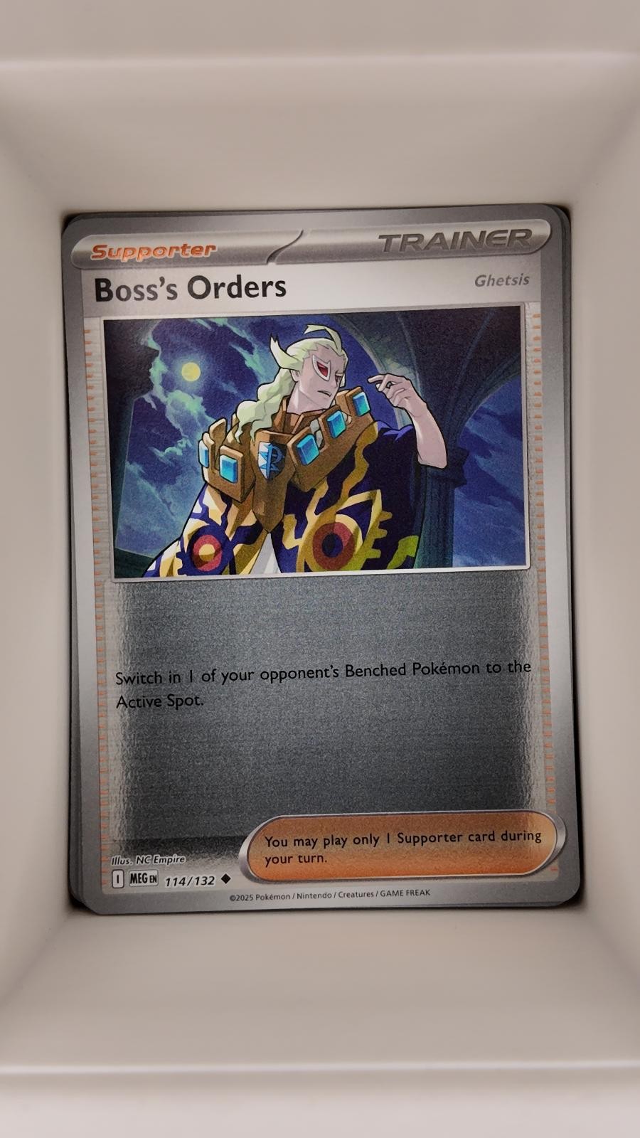BOSS'S ORDERS 114/132 REVERSE HOLO MEGA EVOLUTION LP