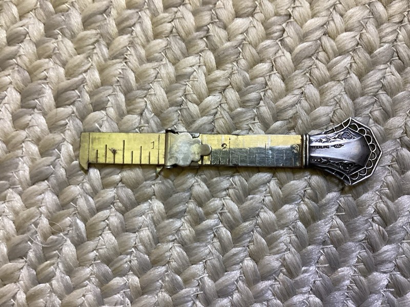 Antique Art Nouveau Webster Co. Sterling Silver Seam Gauge
