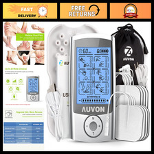 Rechargeable TENS Unit Muscle Stimulator - 24 Modes, 8 Premium Electrode Pads fo