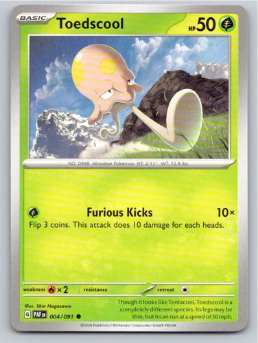 2024 POKEMON TOEDSCOOL PALDEAN FATES 004/091 COMMON NM A14160 FREE S&H