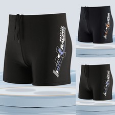 Men's Summer Beach Swimwear Quick Dry Elastic Waist Trunks Boxer Style Shorts