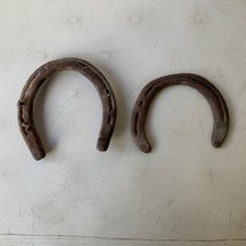Lot of 2 Used Rusty Horseshoes Western Farm Decor Craft 5 in
