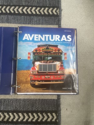 AVENTURAS textbook with 10 Chapters of NOTES/ASSIGNMENTS!! NO CODE